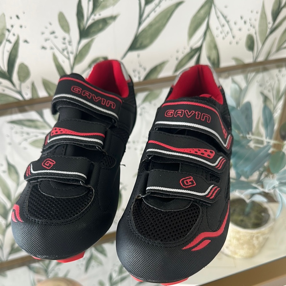 Women’s Gavin Black and Red Cycling Shoes